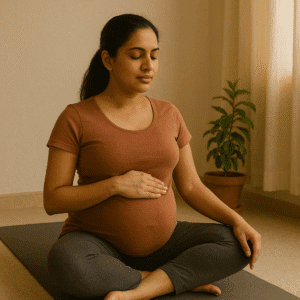 Mindful presence and self-connection through prenatal yoga