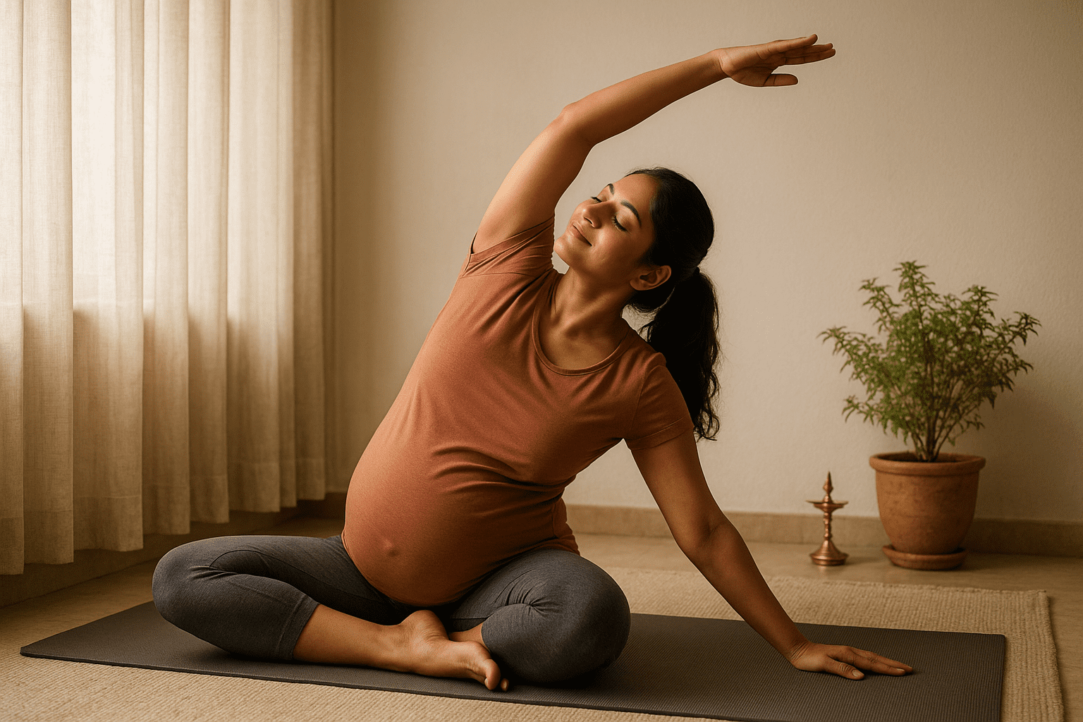 Feeling calm, empowered, and connected through prenatal yoga
