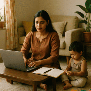 A quiet moment of clarity and strength—side hustle ideas from home in motion